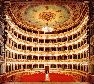 Veduta dei palchi del Teatro Ventidio Basso